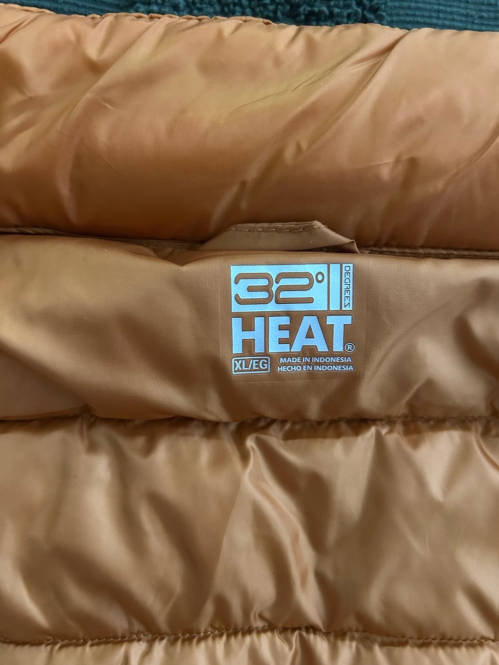 32 Degrees Heat Quilted Puffer Vest - Orange